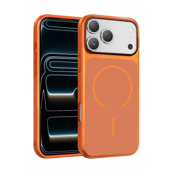 Mey İthalat®   iPhone 17 Pro Max Rush Magsafe Kapak - Turuncu