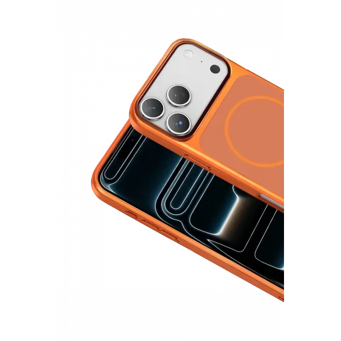 Mey İthalat®   iPhone 17 Pro Max Rush Magsafe Kapak - Turuncu
