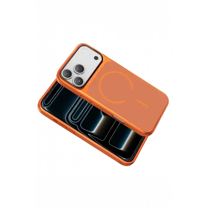 Mey İthalat®   iPhone 17 Pro Max Rush Magsafe Kapak - Turuncu