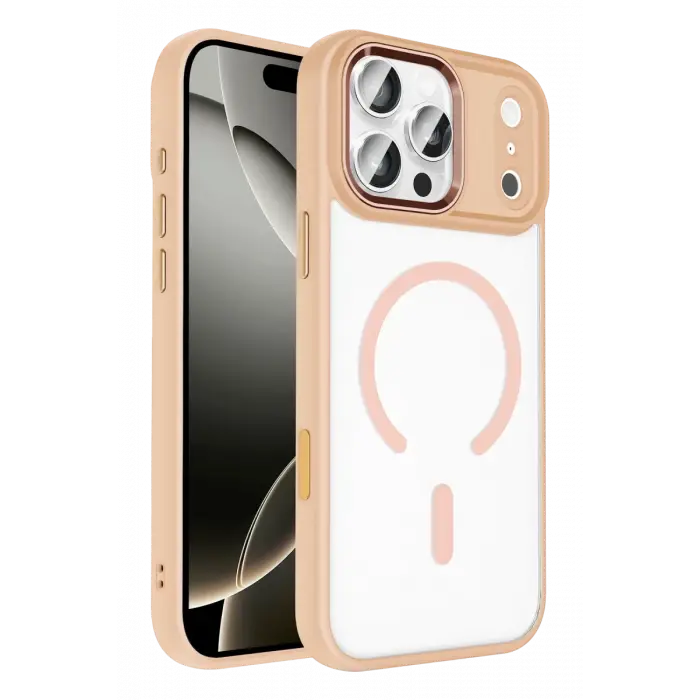 Mey İthalat®   iPhone 17 Pro Max Terea Magsafe Kapak - Pembe