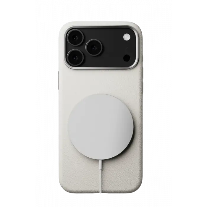 Mey İthalat®   iPhone 17 Pro Wonder Deri Magsafe Kapak - Beyaz