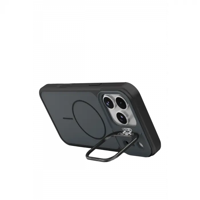 Mey İthalat®   iPhone 18 Pro Max Pale Magsafe Standlı Kapak - Siyah