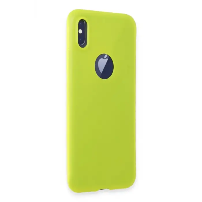 Mey İthalat®   iPhone X Kılıf First Silikon - Parlak Sarı