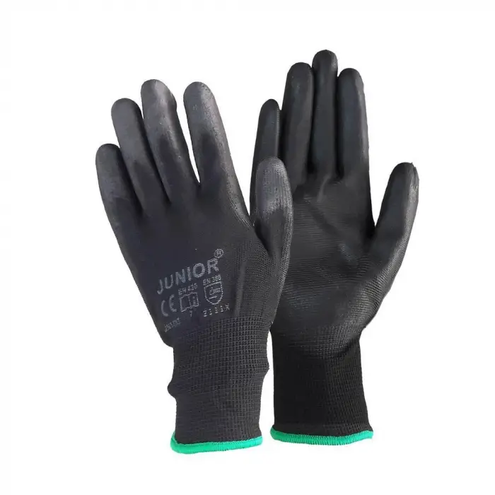 Mey İthalat® Junior JN1017 Siyah Pu Eldiven 7 No