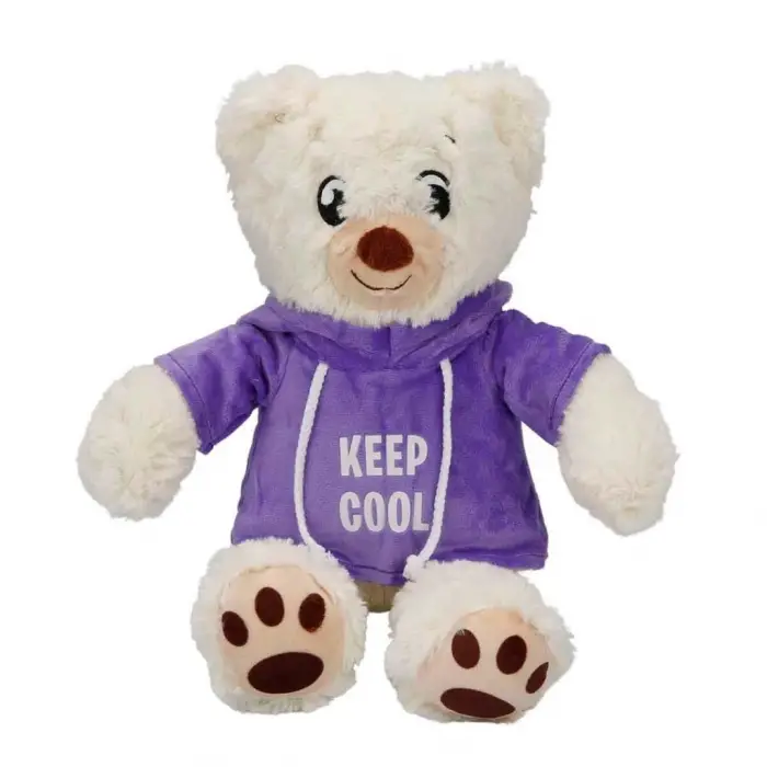 Mey İthalat® Kapşonlu Peluş Ayı 30 cm.