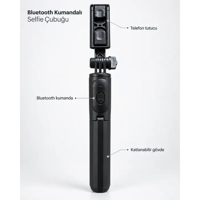 Mey İthalat® Katlanabilir Selfie Çubuğu