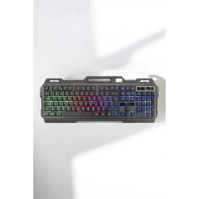 Mey İthalat®  Klavyesi Q Klavye RGB Işıklı Mouse Hediyeli