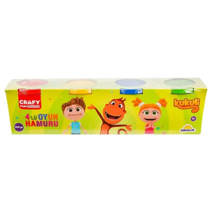 Mey İthalat®  Kukuli 4lü Oyun Hamuru 560 gr
