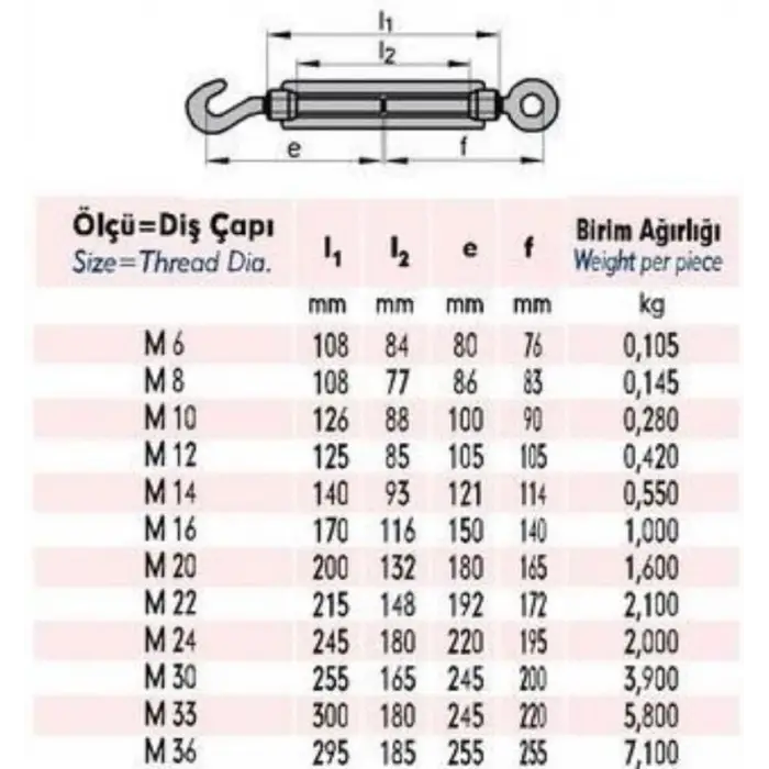 Mey İthalat® M14 Çektirme ( 2 Adet )