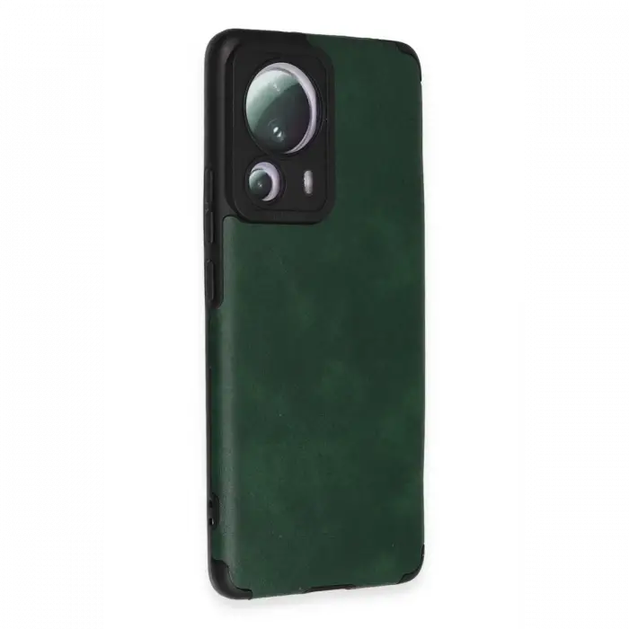 Mey İthalat®  Mi 13 Lite Kılıf Loop Deri Silikon - Yeşil