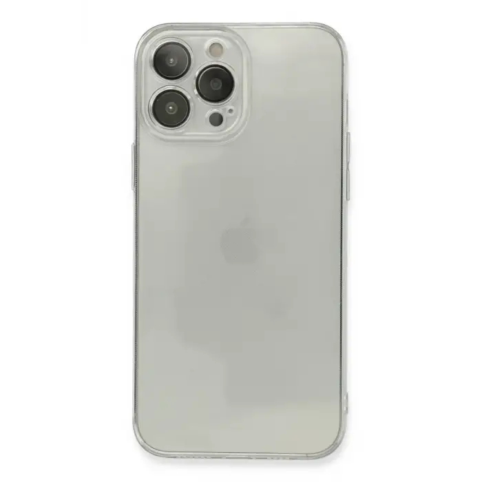 Mey İthalat®   iPhone 13 Pro Max Kılıf Fly Lens Silikon - Şeffaf