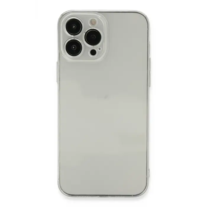 Mey İthalat®   iPhone 13 Pro Max Kılıf Fly Lens Silikon - Şeffaf