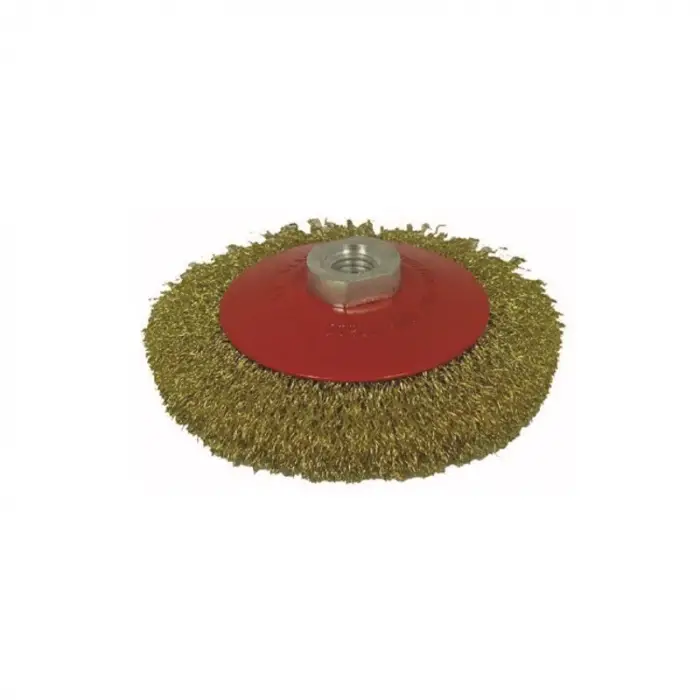 Mey İthalat® Partner 03033 M14 Vidalı  Sarı Telli Fırça 125 mm