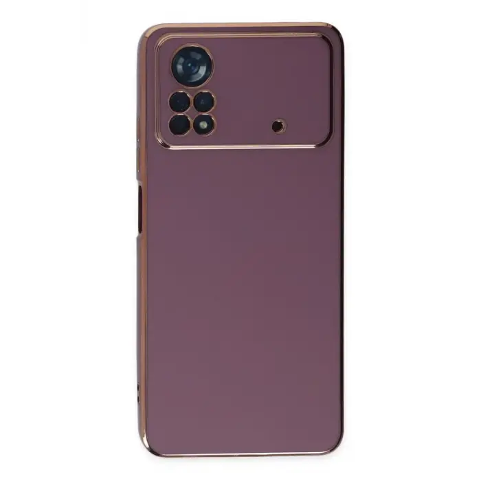 Mey İthalat®   Poco X4 Pro 5G Kılıf Volet Silikon - Mor