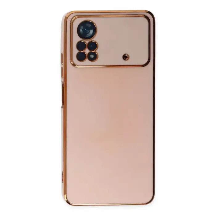 Mey İthalat®   Poco X4 Pro 5G Kılıf Volet Silikon - Pembe