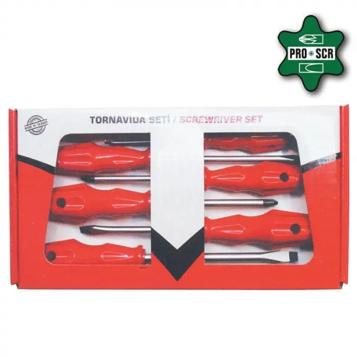 Mey İthalat® Proscr 02645 Karışık Tornavida Seti 7 Parça