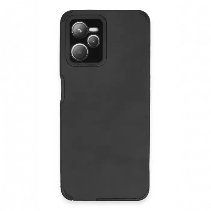Mey İthalat® Realme C35 Kılıf Loop Deri Silikon - Siyah