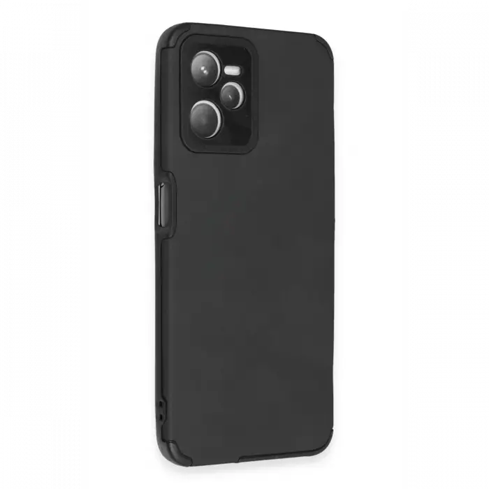 Mey İthalat® Realme C35 Kılıf Loop Deri Silikon - Siyah