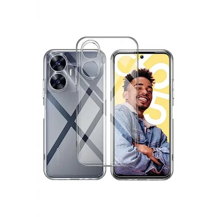 Mey İthalat®  Realme C55 Kılıf Lüx Şeffaf Silikon