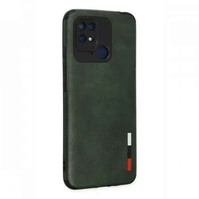 Mey İthalat®  Redmi 10C Kılıf Loop Deri Silikon - Yeşil