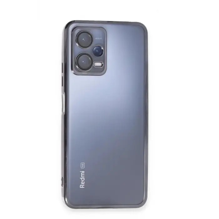 Mey İthalat®   Redmi Note 12 Pro 5G Kılıf  Lensli Silikon - Siyah