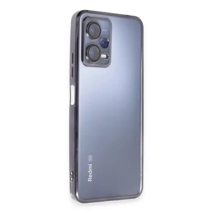Mey İthalat®   Redmi Note 12 Pro 5G Kılıf  Lensli Silikon - Siyah