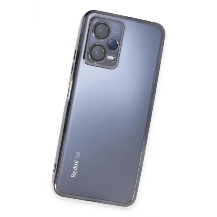 Mey İthalat®   Redmi Note 12 Pro 5G Kılıf  Lensli Silikon - Siyah