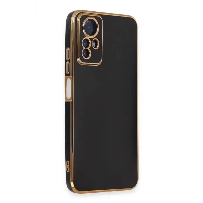 Mey İthalat®   Redmi Note 12S Kılıf Volet Silikon - Siyah