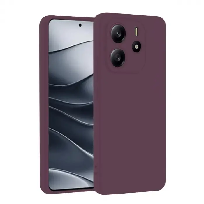 Mey İthalat®  Redmi Note 14 4G Kılıf First Silikon - Mürdüm