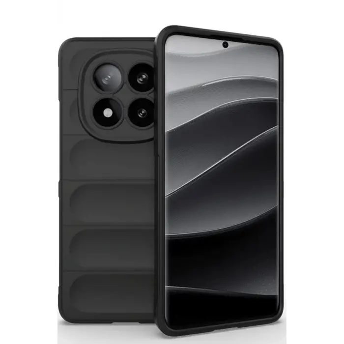 Mey İthalat®   Redmi Note 14 Pro 5G Kılıf Optimum Silikon - Siyah