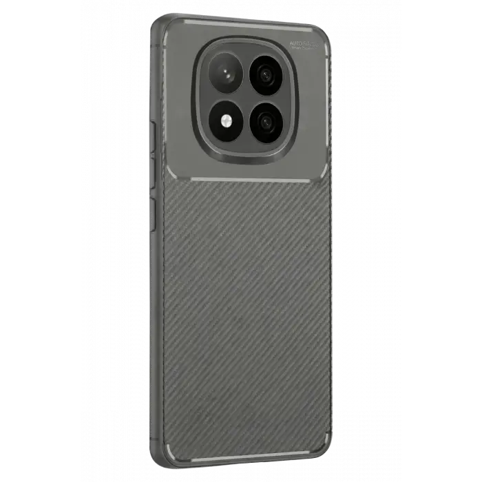 Mey İthalat®   Redmi Note 14 Pro Plus Kılıf Auto Focus Karbon Kapak - Gri
