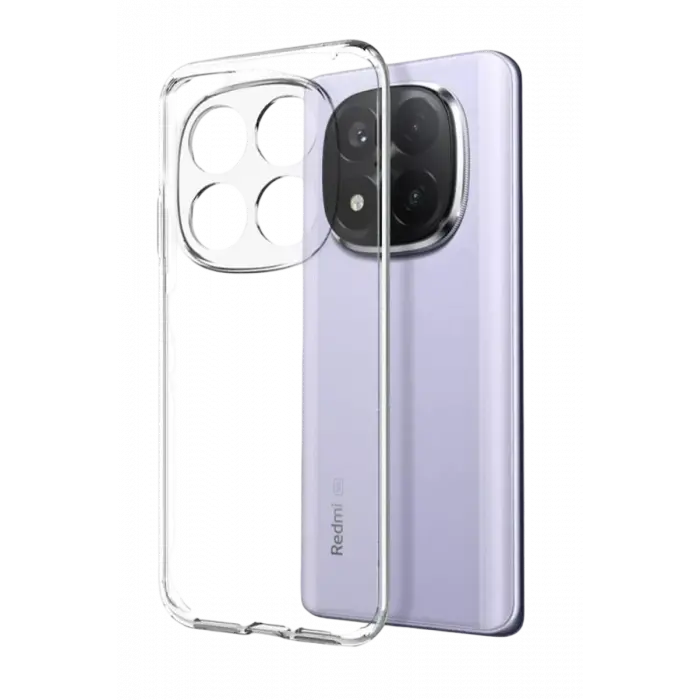 Mey İthalat®   Redmi Note 15 Pro Plus 5G Lüx Şeffaf Silikon - Şeffaf