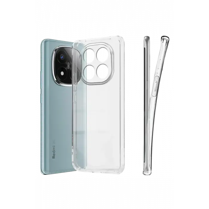 Mey İthalat®   Redmi Note 15 Pro Plus 5G Lüx Şeffaf Silikon - Şeffaf