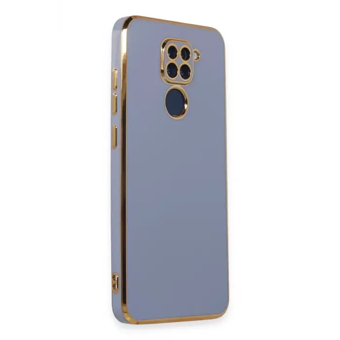 Mey İthalat®   Redmi Note 9 Kılıf Volet Silikon - Mavi