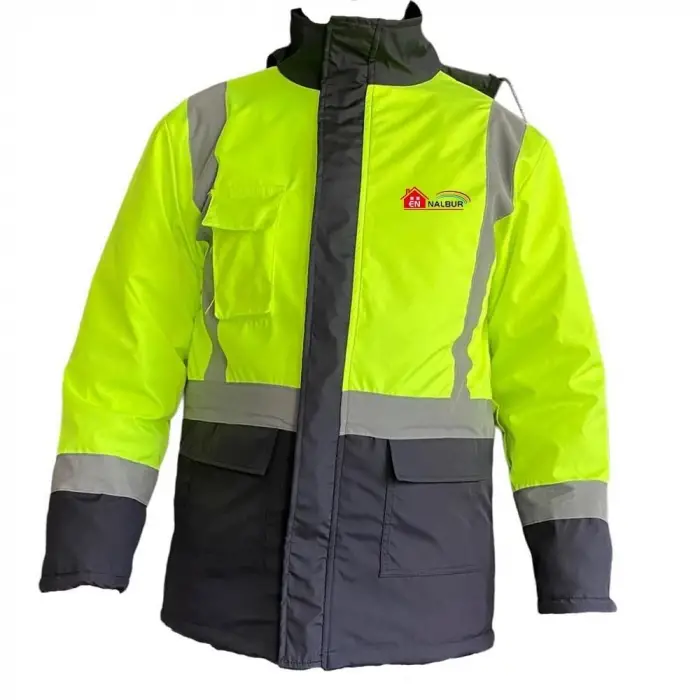 Mey İthalat® Reflektörlü Parka Sarı Lacivert Small