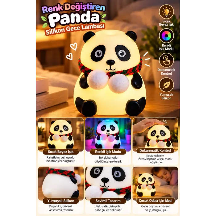 Mey İthalat® RENK DEĞİŞTİREN PANDA
