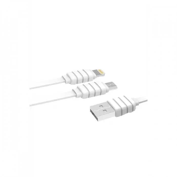 Mey İthalat®  S56 2in1 (Lightning-Micro USB) Kablo 1.2M 2.1A