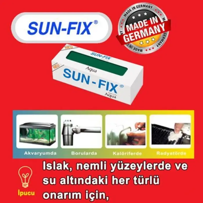 Mey İthalat® SUN FİX Aqua Kaynak Macunu 50 Gr