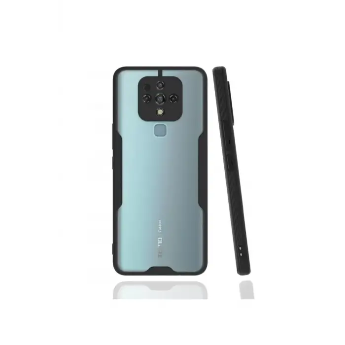 Mey İthalat®  Tecno Camon 16 Kılıf Platin Silikon - Siyah