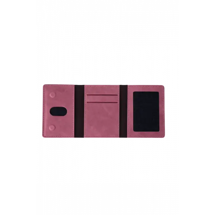 Mey İthalat®  Tema Magsafe Deri Kartlık - Pembe
