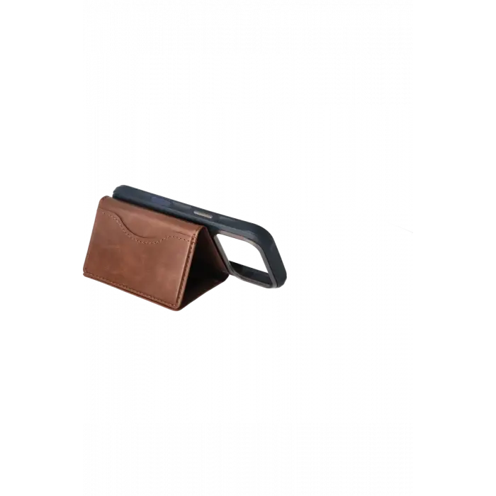 Mey İthalat®  Tema Magsafe Deri Kartlık - Taba