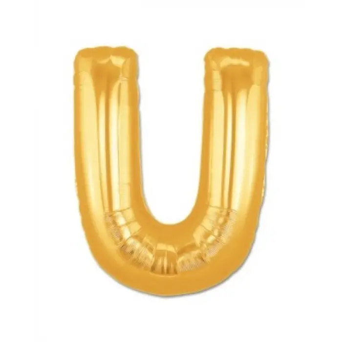 Mey İthalat® U Harf Folyo Balon Altın Renk  40 inç