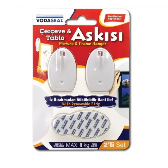 Mey İthalat® Vodaseal Çerçeve ve Tablo Askısı 2’li Set