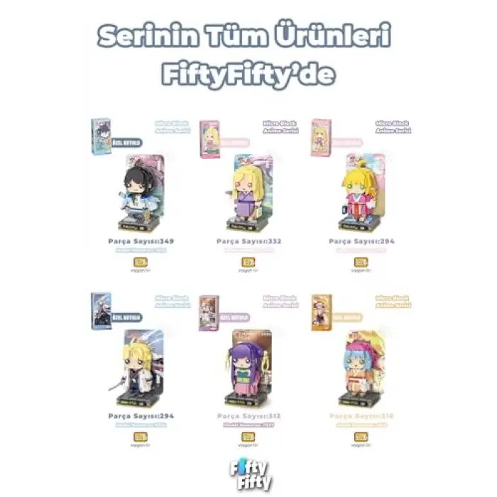 Micro Anime Serisi 1338 Modeli 316 Parça Dekoratif Yapı Blok Seti Fflz-1338