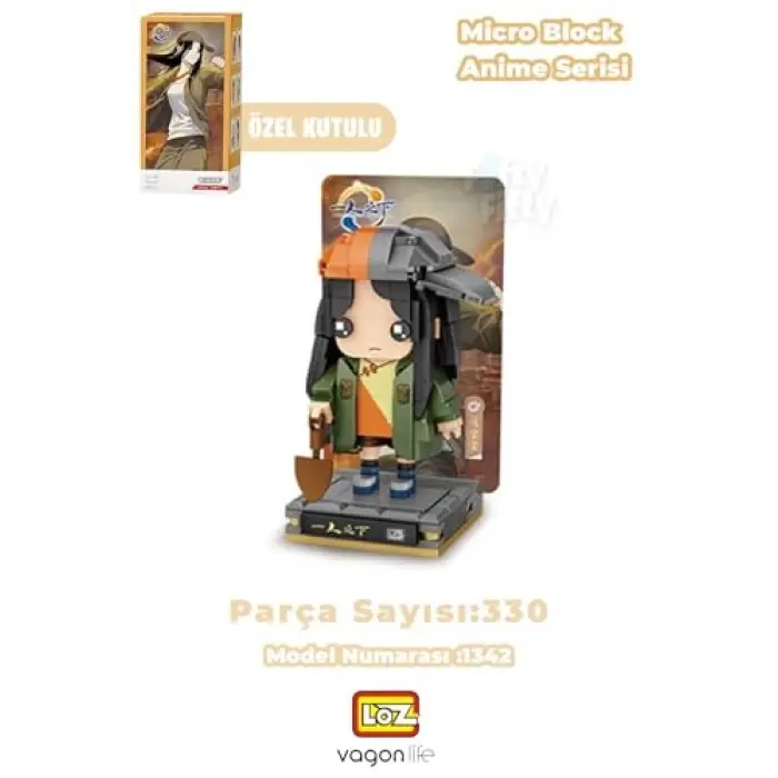 Micro Anime Serisi 1342 Modeli 330 Parça Dekoratif Oyuncak Yapım Seti Yapı Blok Fflz-1342