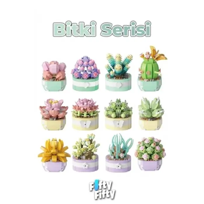 Micro Block Bitki Serisi 1255 Çiçek Buketi 232 Parça Oyuncak Yapım Seti Ffp-1255