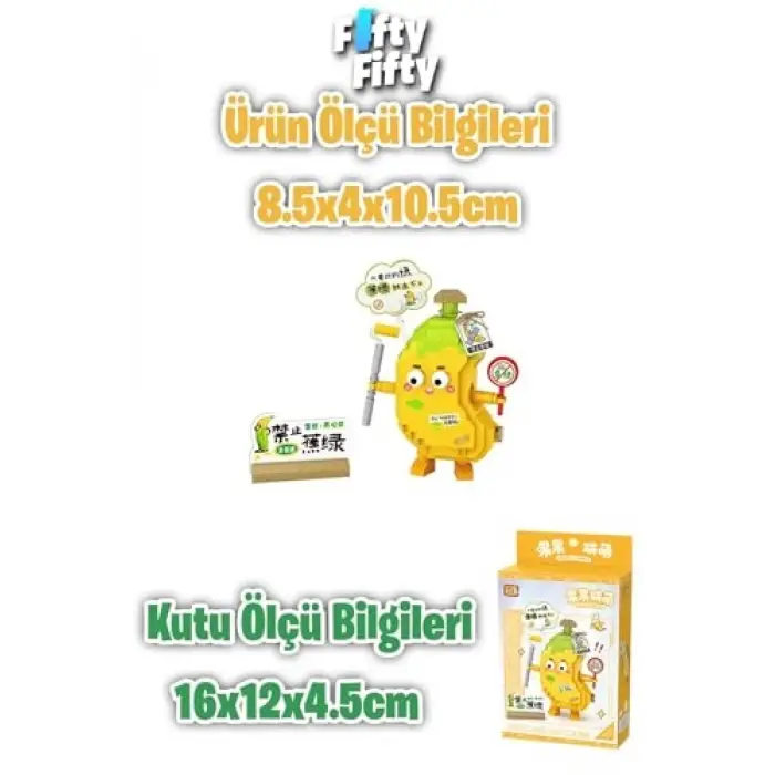 Micro Block Serisi Sevimli Muz 310 Parça Oyuncak Yapım Seti Fflz-8820
