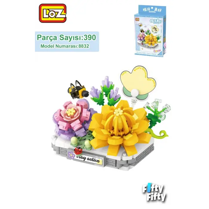 Micro Block Sevimli Çiçek, 390 Parça, Fflz-8832