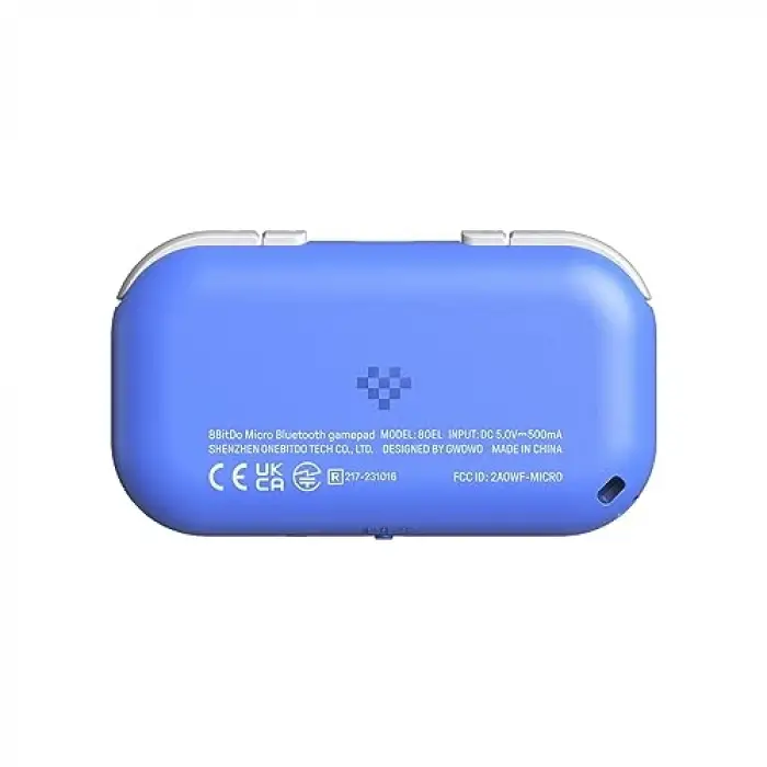 Micro Bluetooth Gamepad Pocket-sized Mini Controller for Switch; Android, and Raspberry Pi, Supports Keyboard Mode (Blue)