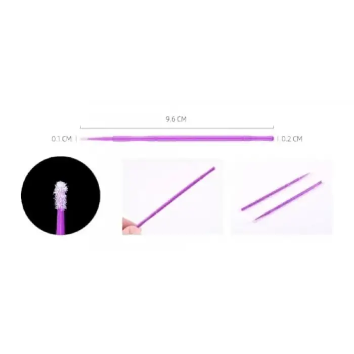 Micro Brush İpek Kirpik ve Blading Fırçası 100lü
